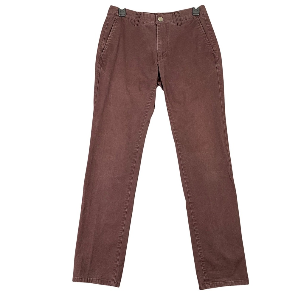 Bonobos Tailored Pants Men 28x31 Slim Modern Minimal Workwear Casual Maroon